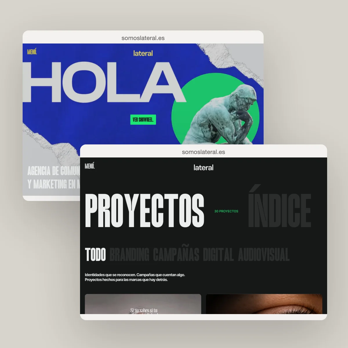 Web de Lateral, agencia de comunicación de Murcia