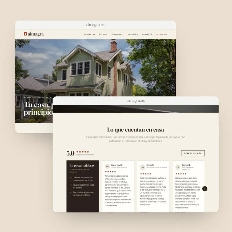 Web de Almagra, empresa de reformas